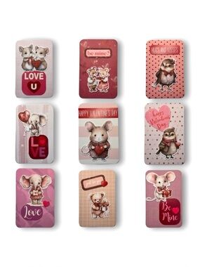 Bundle of 9 Handmade Valentine’s Day Greeting Cards